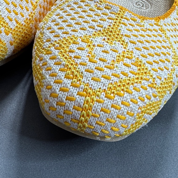 Rothy’s The Daisy Yellow & White Floral Square Toe Flats - Size 7.5 - Picture 11 of 12